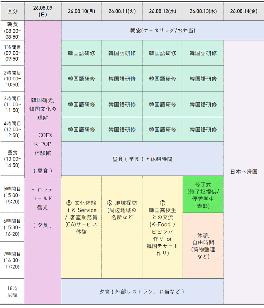 スケジュール表2